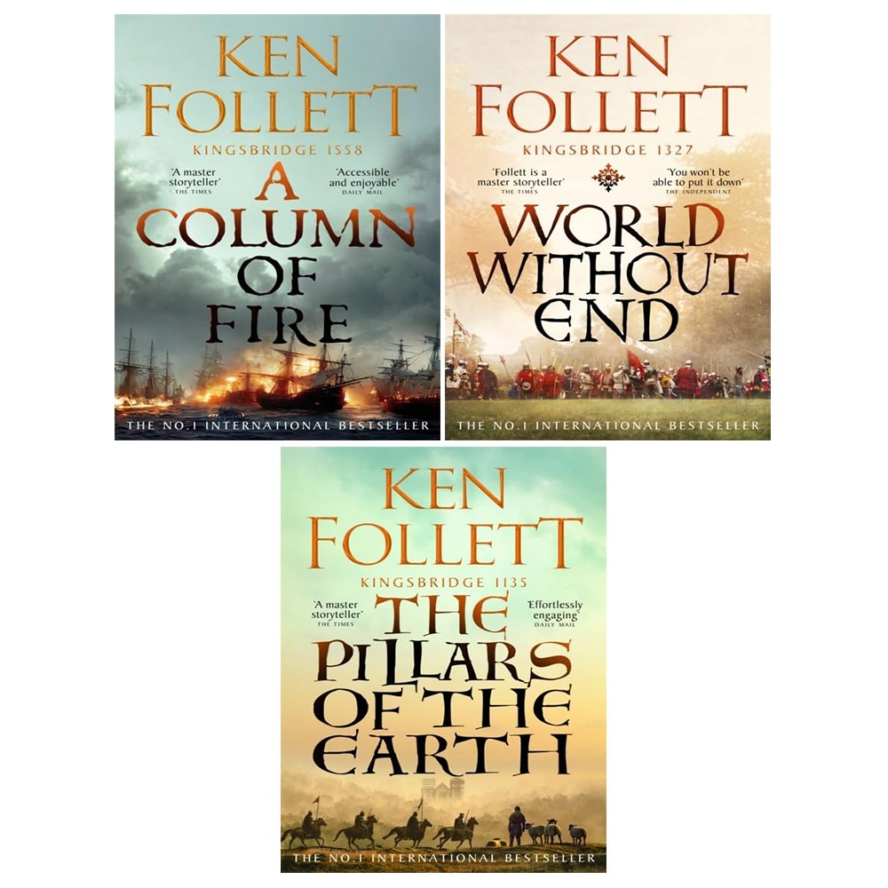 The Kingsbridge Novels Stories Collection 3 Books Set by Ken Follett