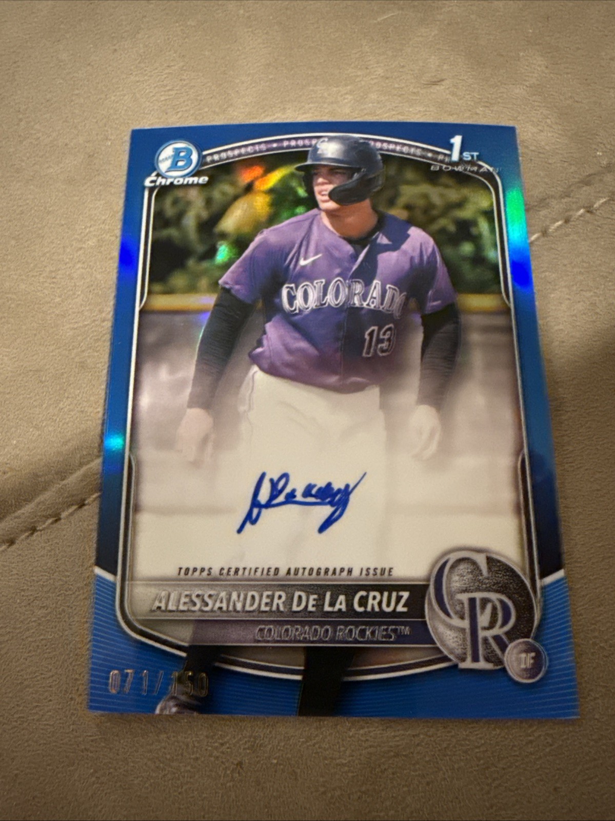 2025 Bowman Chrome CPA-AD Alessander De La Cruz 1st Bowman Auto Blue /150