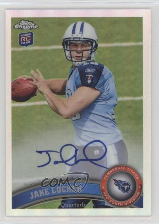 Jake Locker Topps Chrome #185 Refractor-Autograph