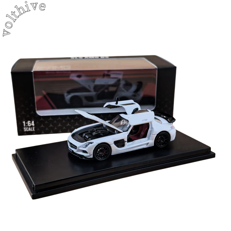Fine Works 1/64 White Mercedes-Benz SLS AMG BS-Classic Luxury