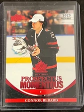 Connor Bedard Prospectus Momentous Red #PM-36 /549 2023 Team Canada Juniors