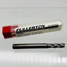 Fullerton 20438S End Mill .2240D X .75LOC X 2.5OAL 48 HR 4 Flutes RH SE EM