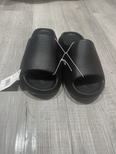 Yeezy Slides Men's Size 10 Black Slide Sandals Synthetic Upper Slip-On