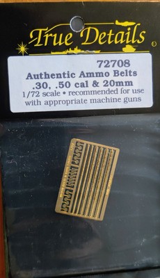 Authentic Am Belt's .30, .50,cal & 20mm, PE, True Details,Scale: 1/72, Kit:72708
