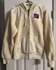 Women's NFL TEAM APPAREL New York Giants SHERPA Zip-Up JACKET, Size Medium
