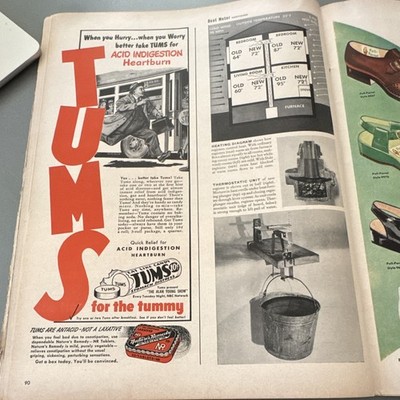 Tums Vintage Print Ad Medicine & First Aid ''For the Tummy'' Antacid Heartburn