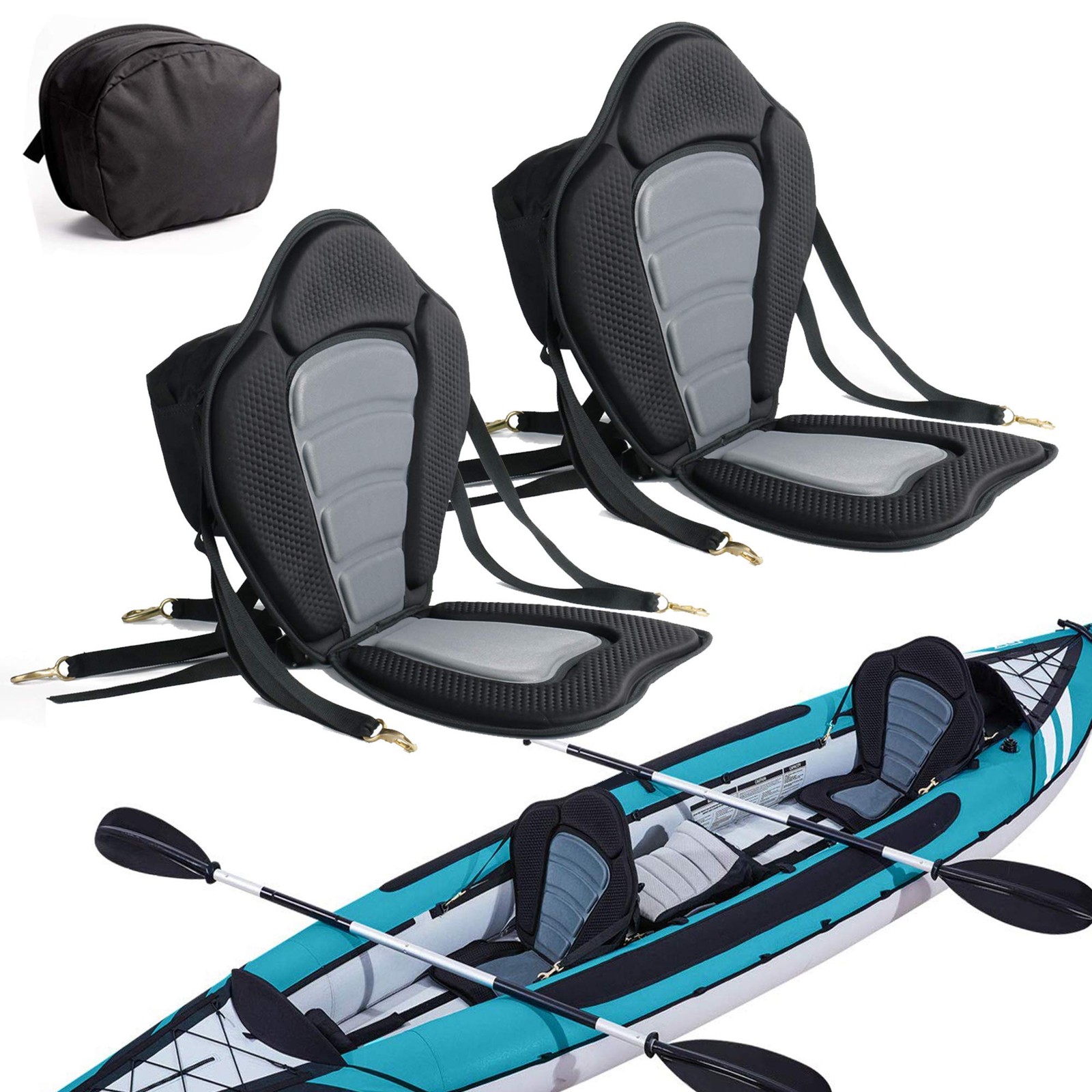 Seat Deluxe Padded Canoe Backrest Sit On Top Cushioned Back