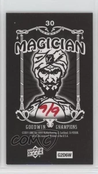 2011 Upper Deck Goodwin Champions Mini Black Magician Back /9 Evgeni Malkin #30 - Image 2 of 2