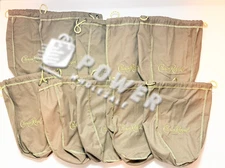 Lot of 10 Crown Royal Vanilla Brown Drawstring Bottle Bags 750ml Size Medium