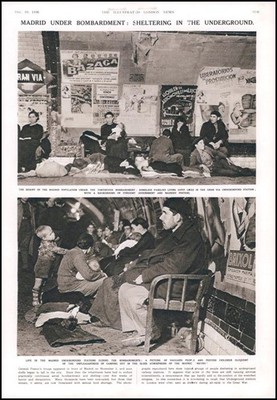 1936 SPANIEN Bürgerkrieg Madrid Unterschlupf Underground Gran Via Francos Truppen (421)