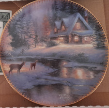Bradford Exchange Thomas Kinkade Limited Edition "Deer Creek Cottage"  Plate