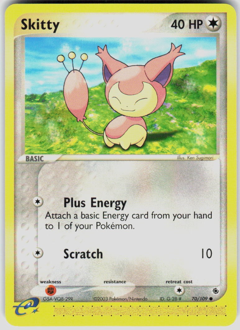 Skitty 70/109 EX Ruby and Sapphire Pokemon