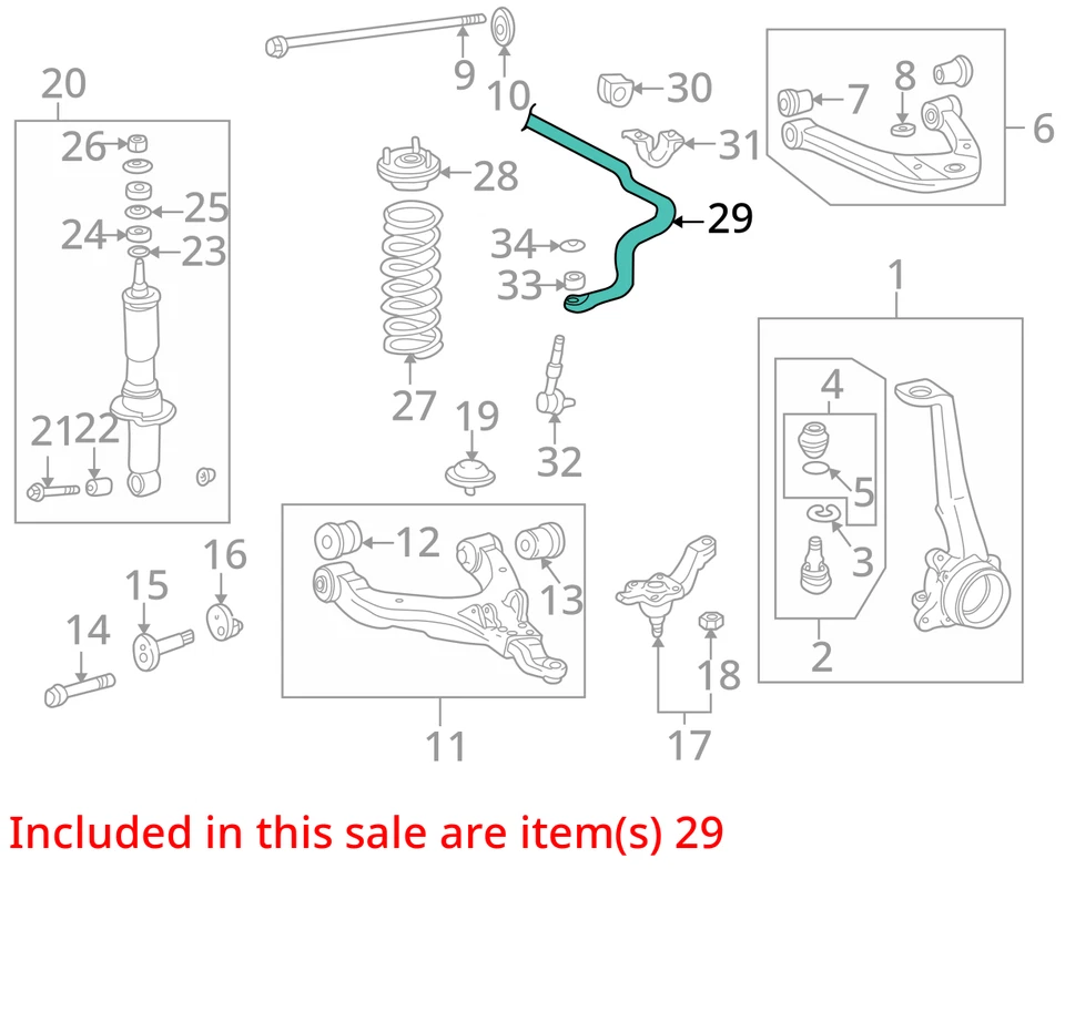 Barra estabilizadora delantera Toyota 4Runner 1998 4x2 fabricante de equipos originales 113 k millas - LKQ407294073 Foto 4 de 4