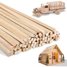 250 pcs Square Balsa Wood Sticks, 1/4 x 1/4 x 12 Inch Wood Dowel Rods, Natura...