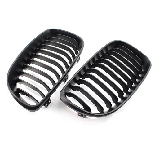2x Front Kidney Grill Grille Matte Black Fit BMW E81 E82 E87 E88 118i 2007-2013 - Foto 5 di 11
