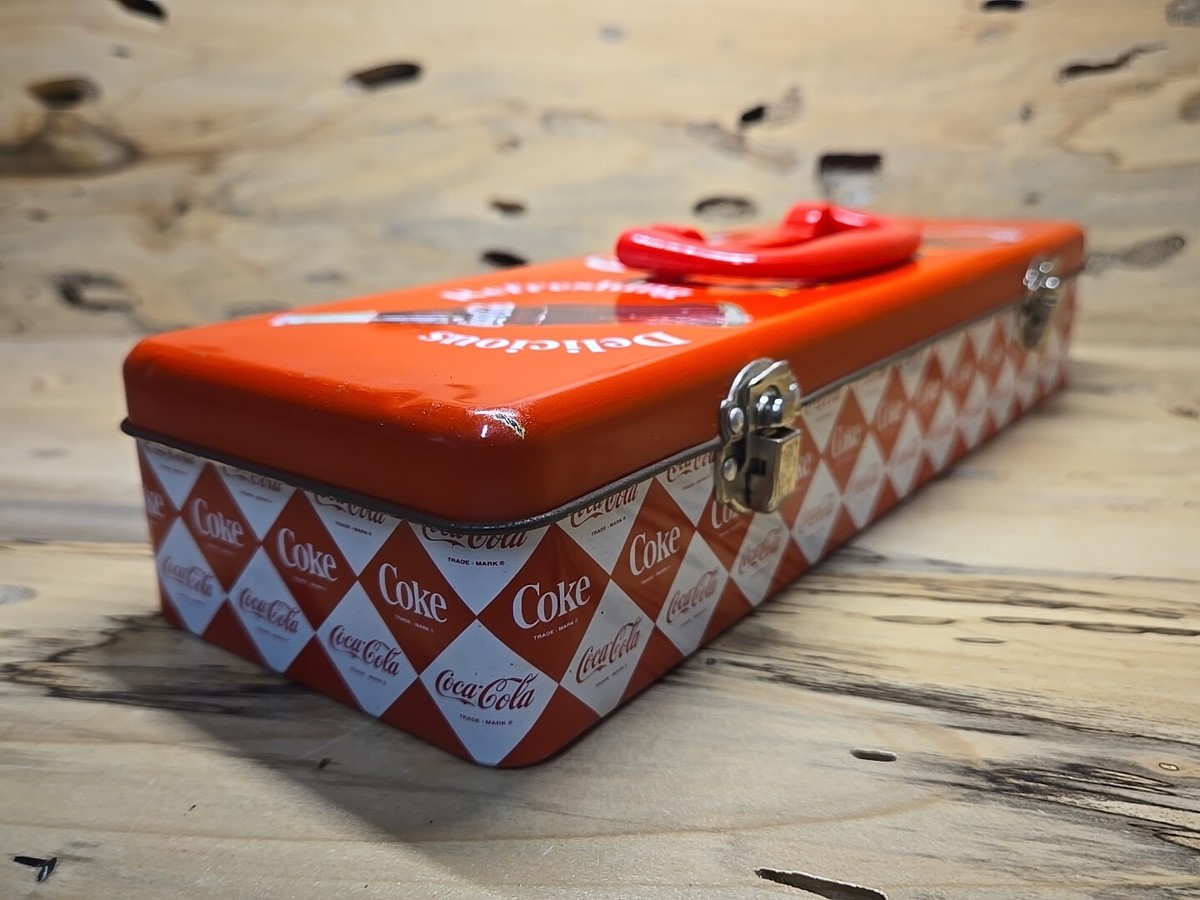 Coca-cola Coke Tool Box Pencil Box - Refresh Yourself-Red & White
