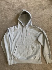 Vintage 90s Champion Reverse Weave Hoodie Sweatshirt Men's Medium Grey Pullover