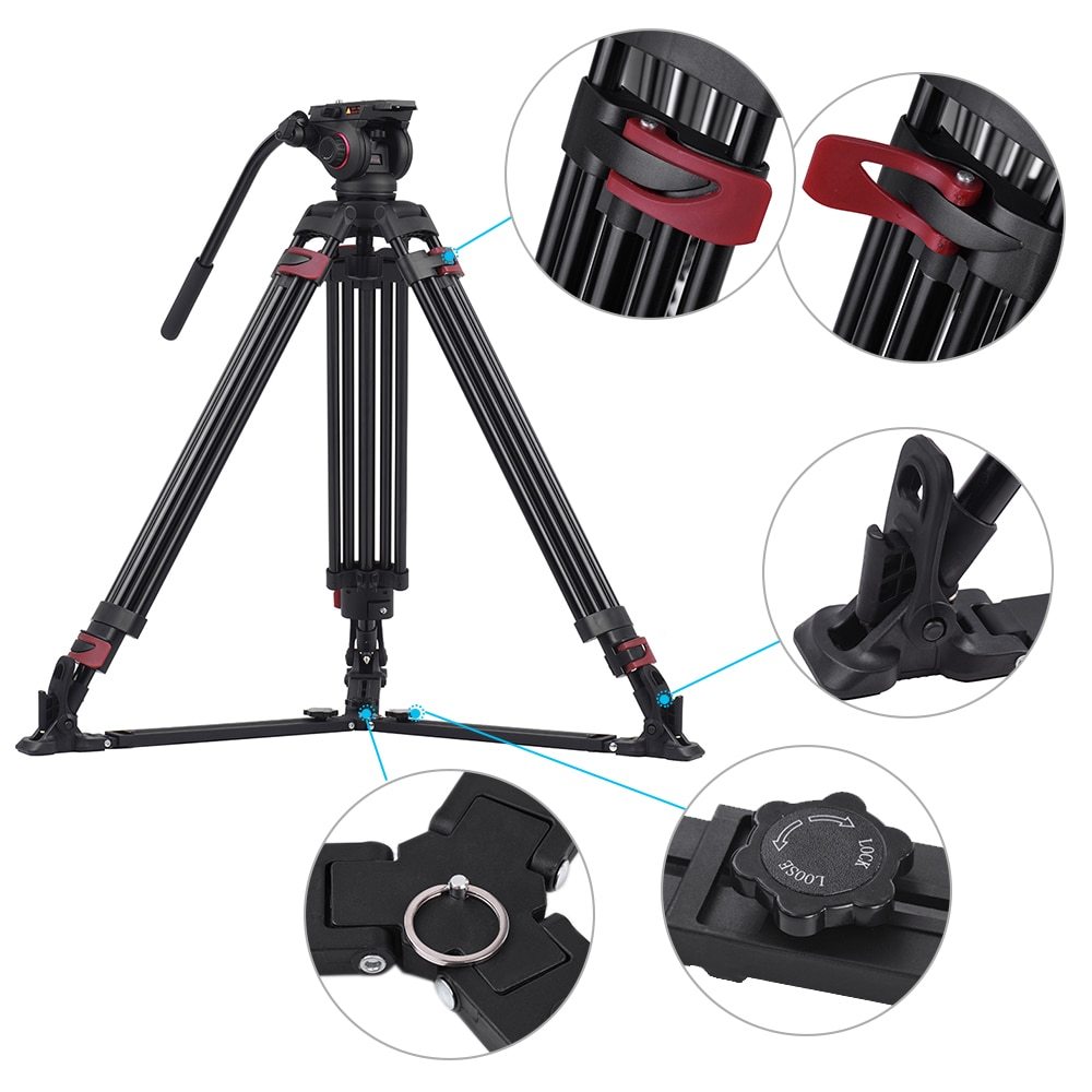 【新品】miliboo 三脚 MTT609A Amazon.com : miliboo Heavy Duty Tripod for Camera Video tripods