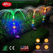 4Packs Jellyfish Lights Outdoor Lamps 7 Color Changing Night Light