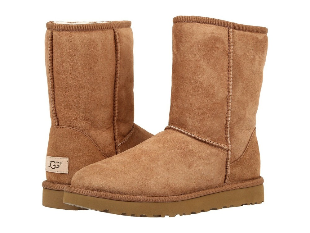 Women's Shoes UGG CLASSIC SHORT II Mid-Calf Sheepskin Boots 1016223 CHESTNUT NEW