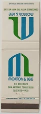 20 Strike Matchbook Cover - Morton & Lee San Antonio, TX  Vintage