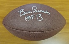 Bill Parcells Football HOF Signed Football NY Giants 
