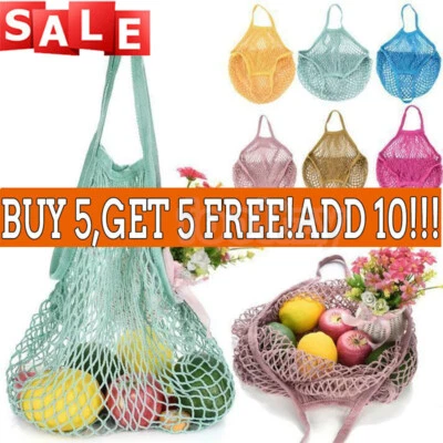 Mesh Net Turtle Bag String Shopping Bag Reusable Fruit Storage Handbag Totes - Image 1 of 4