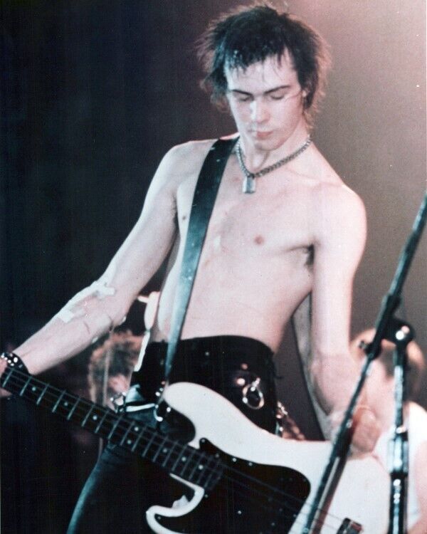 The Sex Pistols Sid Vicious iconic bare chested on stage The Sex Pistols Sid Vicious iconic bare chested on stage