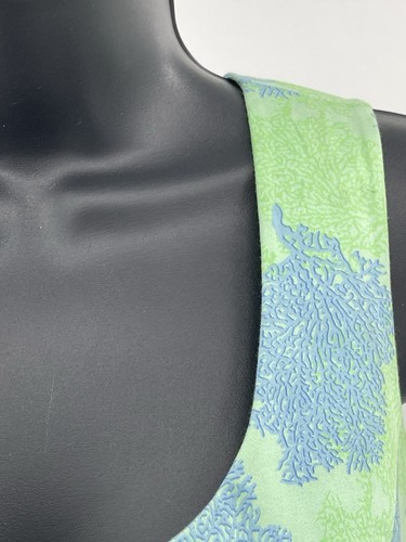 Vineyard Vines mintgrün mit blauen Meeresfächern ärmelloses Kleid Damengröße 4 " - Bild 4 von 8