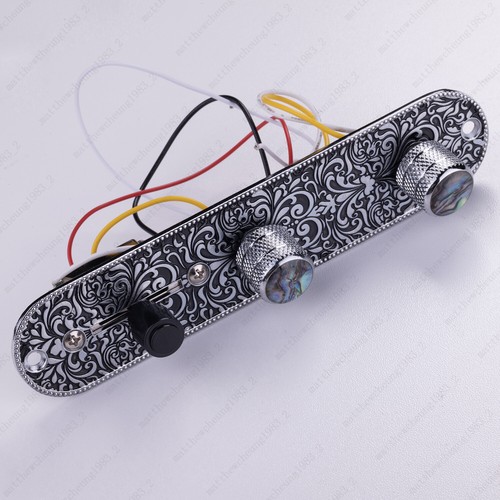Vintage Carving Prewired Wired Control Plate 3-Way Switches Knob For Telecaster - Picture 9 of 11