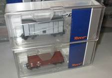 Roco H0e 34065 34620 Feldbahnwagen, DR, offener Güterwagen und Materialwagen,