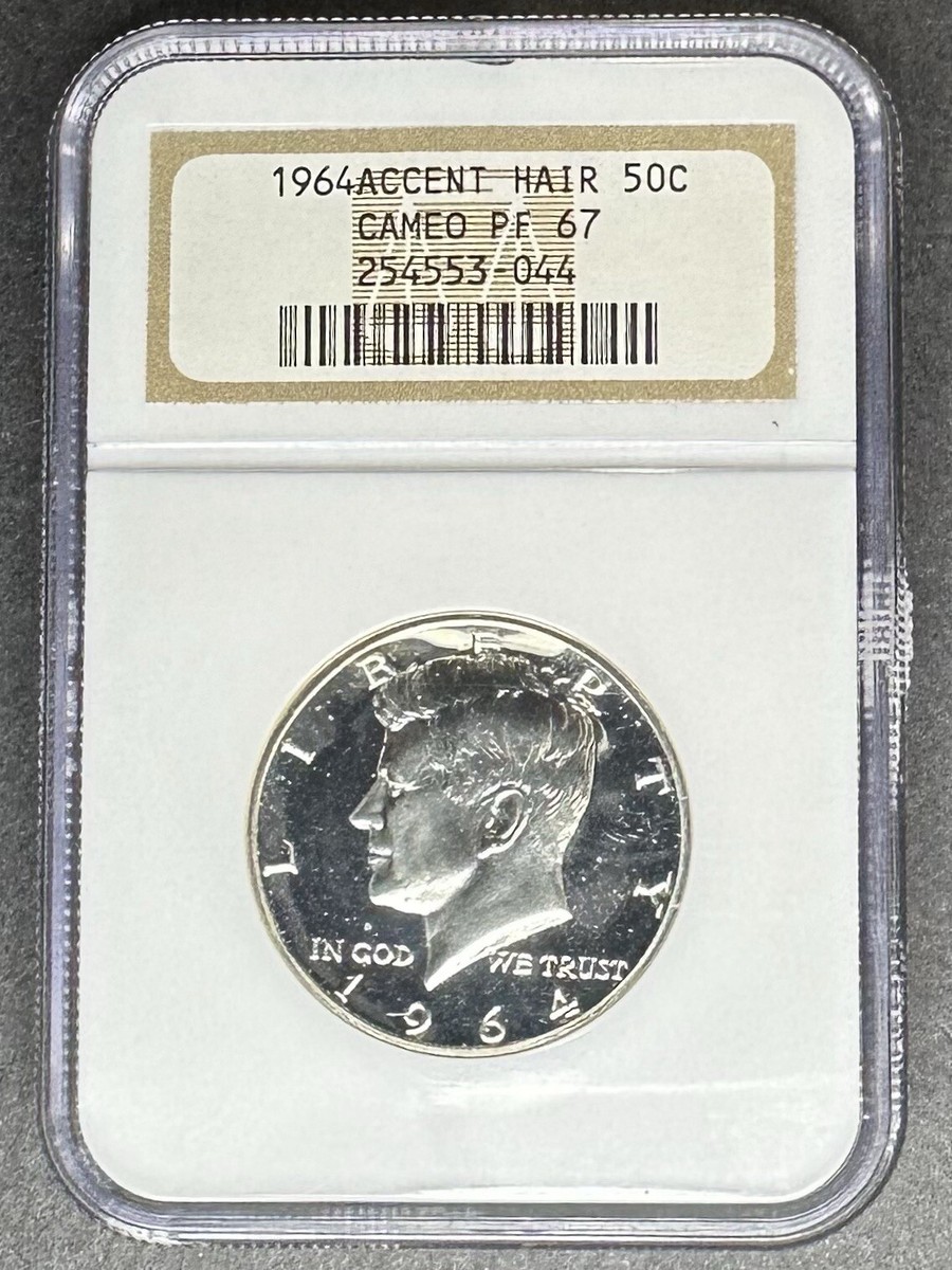 1964 Proof Accented Hair Kennedy Half Dollar NGC PF-67 Cameo, $5
