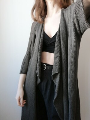 Morph Knitwear Design Handmade Cardigan XS S onesize khaki bamboo SOTBM slo fash
