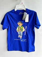 NWT Polo RALPH LAUREN BOYS BEAR SHIRT, 8 12-14 POLO BEAR T SHIRT JERSEY