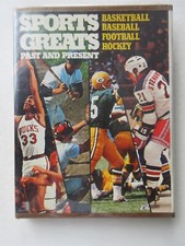 Sports Greats Past And Present 1973 HC Book Football Baseball Basketball Hockey