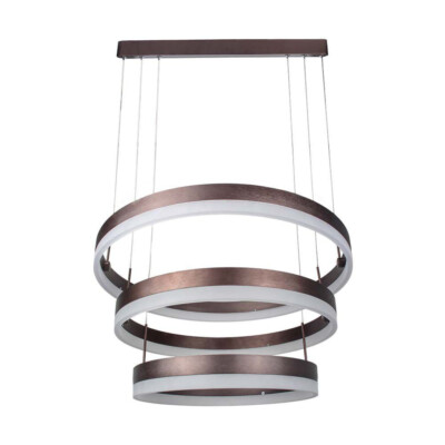 1 pz 86W Soft Light Chandelier Dimmable Coffee 3000K