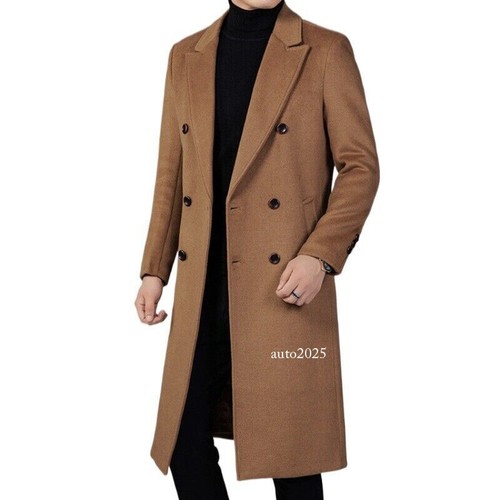 Men's Woolen Coat Long Knee-length Double-sided Coat Thickened Down Windbreaker - Bild 1 von 27