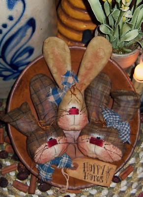 Primitive Patti's Ratties Bunny Rabbit  Happy Hares Ornies Paper Pattern #287
