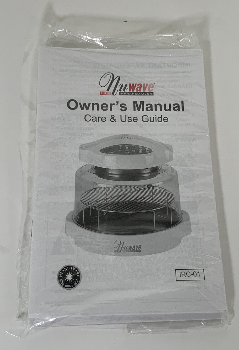 NuWave Pro Infrared Oven White/Red Nu Wave 20331. Manual. Extra Ring