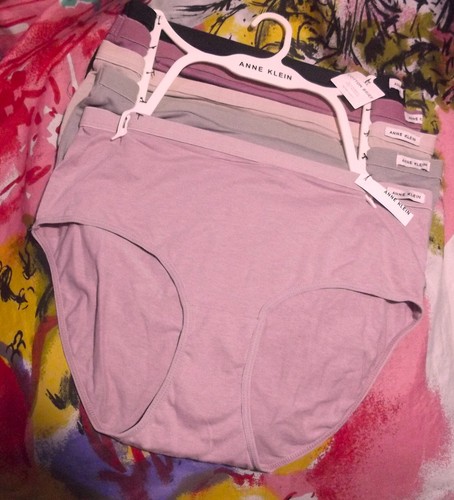 5 NEW ANNE KLEIN AK18774 SOFT AND BREATHABLE COTTON BRIEF PANTIES XL