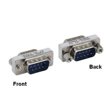 KNTK Mini DB9 9Pin Male to Male Adapter D-Sub RS-232 AT Modem Straight Through