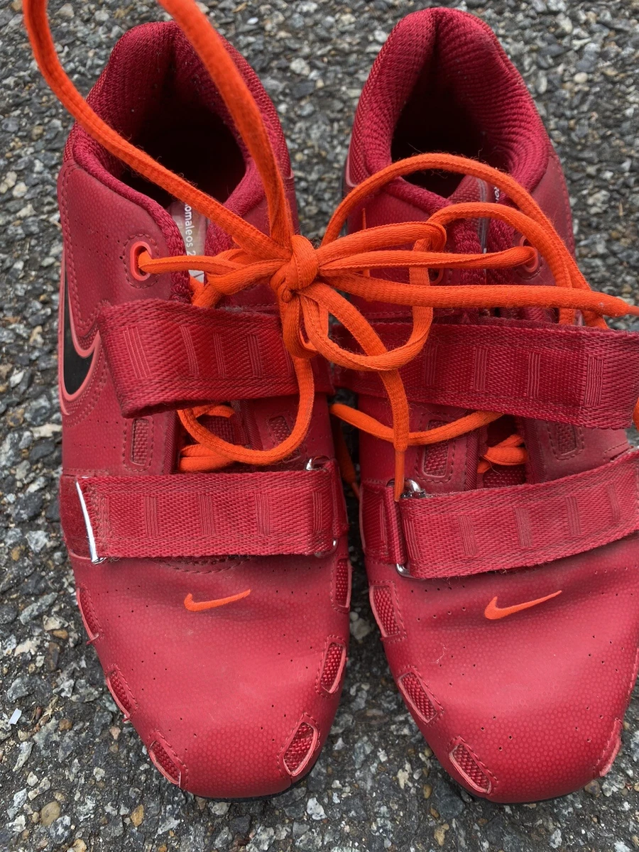 Weightlifting Shoes Size 7 Mens 5 NIKE ROMALEOS 2 Red Black Orange Rare | eBay