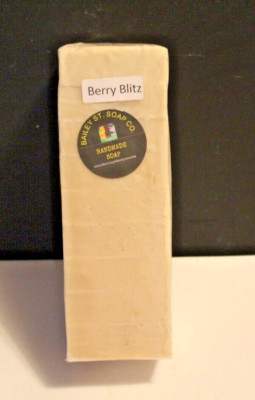 Berry Blitz Cold Processed handmade soap loaf,  9 precut bars