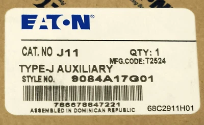 EATON CUTLER HAMMER J11 A200 2 NO 2 NC Auxiliary Contact 9084A17G01