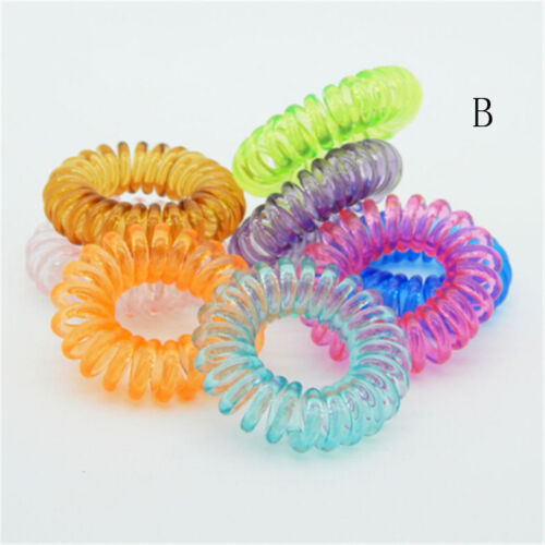 10 Pcs Plastic Hair Ties Spiral Hair Ties No Crease Coil Hair Tie Ponytail B`qn - Picture 11 of 12