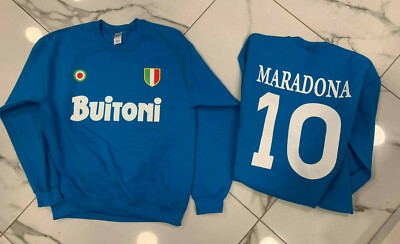 Maradona Buitoni Napoli Festliches Rundhals Sweatshirt + Diego Schlüsselanhänger