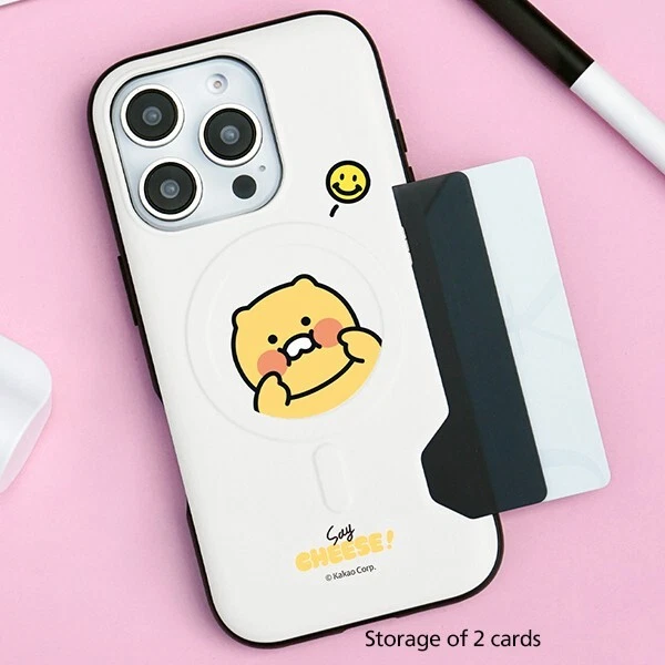 Funda protectora Kakao Friends Say Cheese dos tarjetas para Galaxy S25 S24 S23 Plus Ultra Foto 2 de 4
