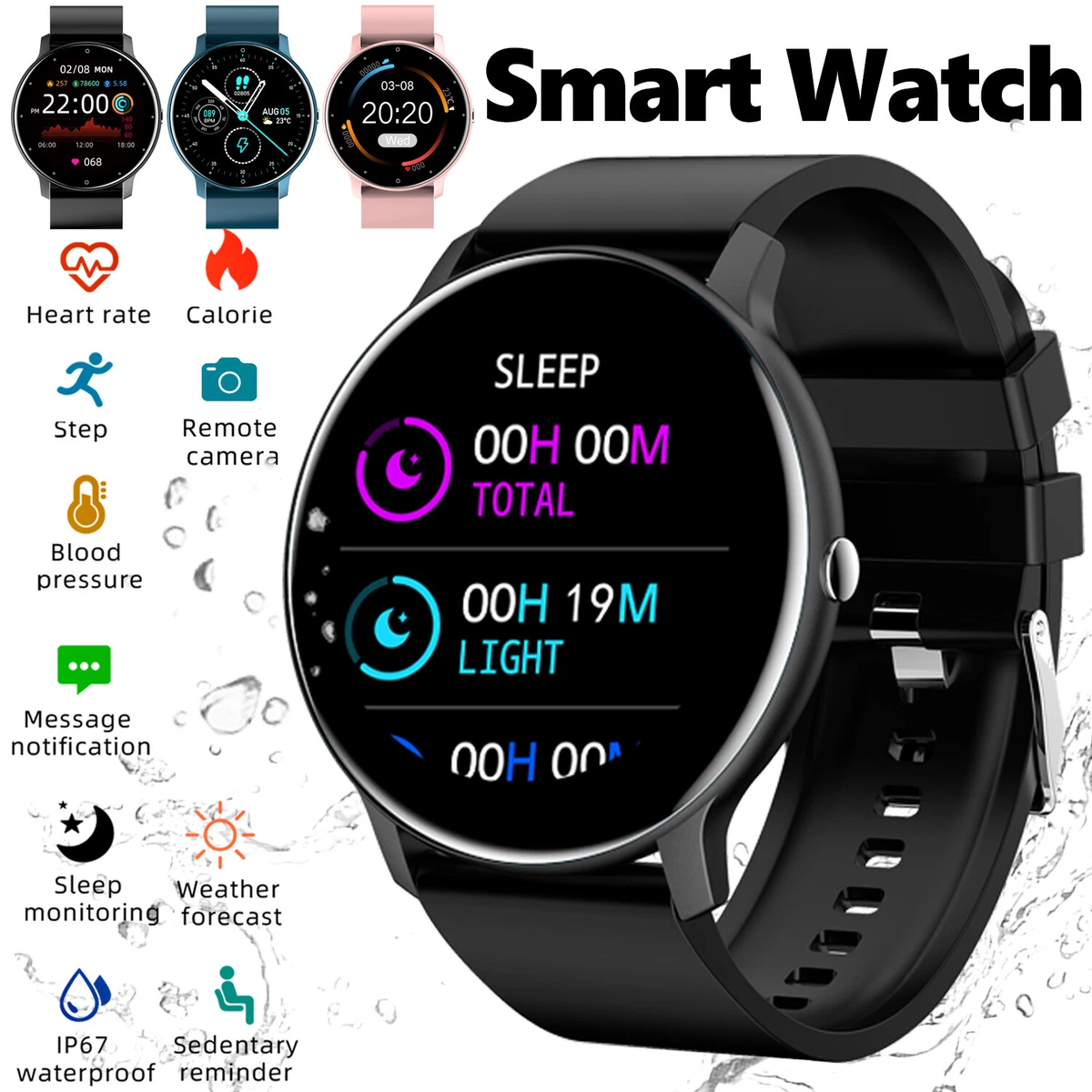 Luxury Smartwatch with Bright and Vivid Screen Support Real Blood