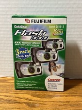 Lot 3 Fujifilm Quicksnap Flash 1000 Disposable 35mm Film Cameras EXPIRED 27 Exp
