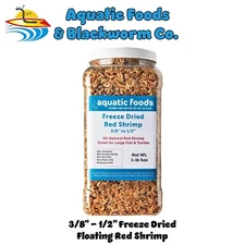 Red Shrimp-Freeze Dried 3/8" to 1/2" Red Shrimp for All Tropicals & Turtles. Jar